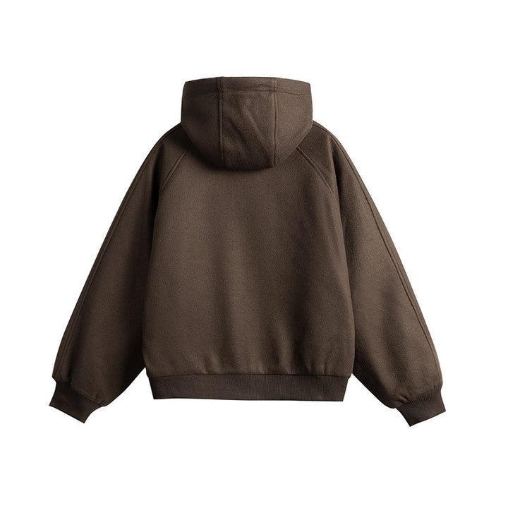 Unisex Oversize Hooded Sweatshirt made of Wool Blend with Zipper and Kangaroo Pockets Mune Fashion