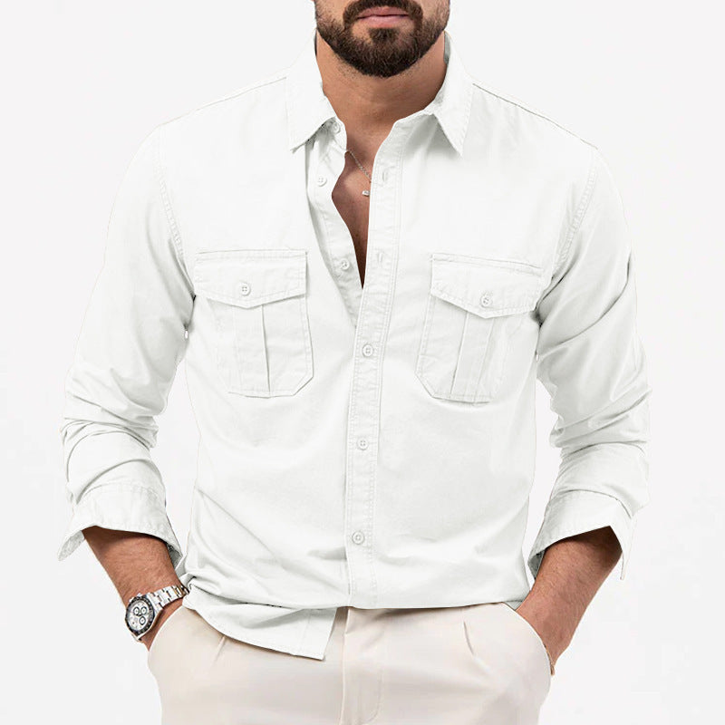 Men's shirt with two chest pockets, Kent collar and classic fit Mune Fashion