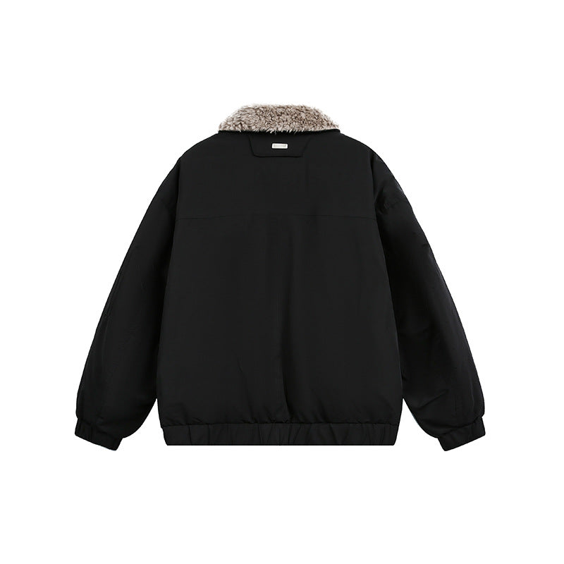 Men's Lined Bomber Jacket with Teddy Collar and Utility Pockets Mune Fashion
