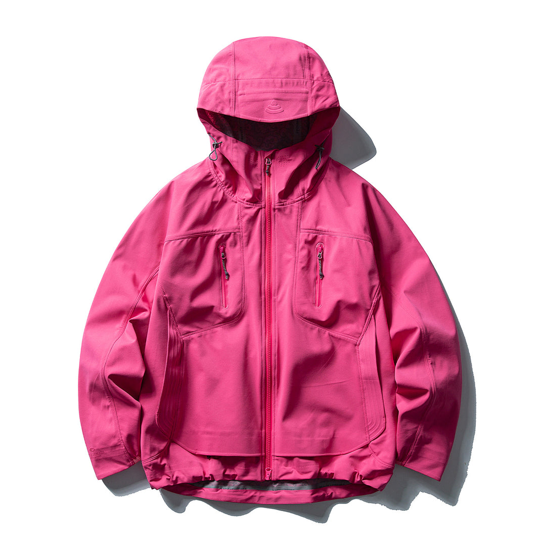 Women's water-repellent softshell jacket with hood and two-way zipper Mune Fashion