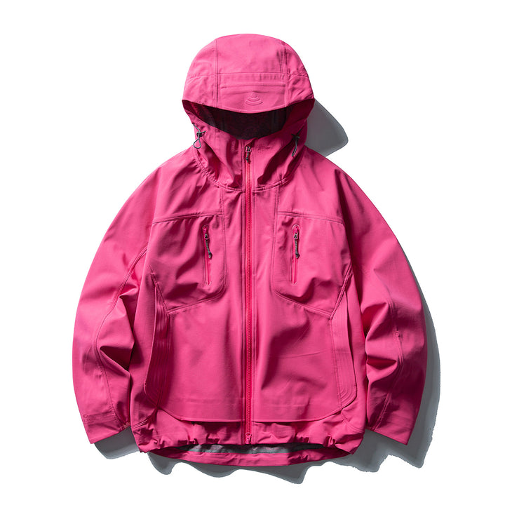 Women's water-repellent softshell jacket with hood and two-way zipper Mune Fashion