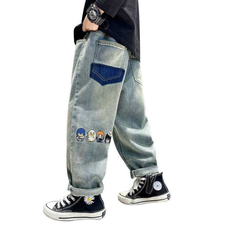 Unisex trendy Baggy Jeans with creative embroidery Mune Fashion
