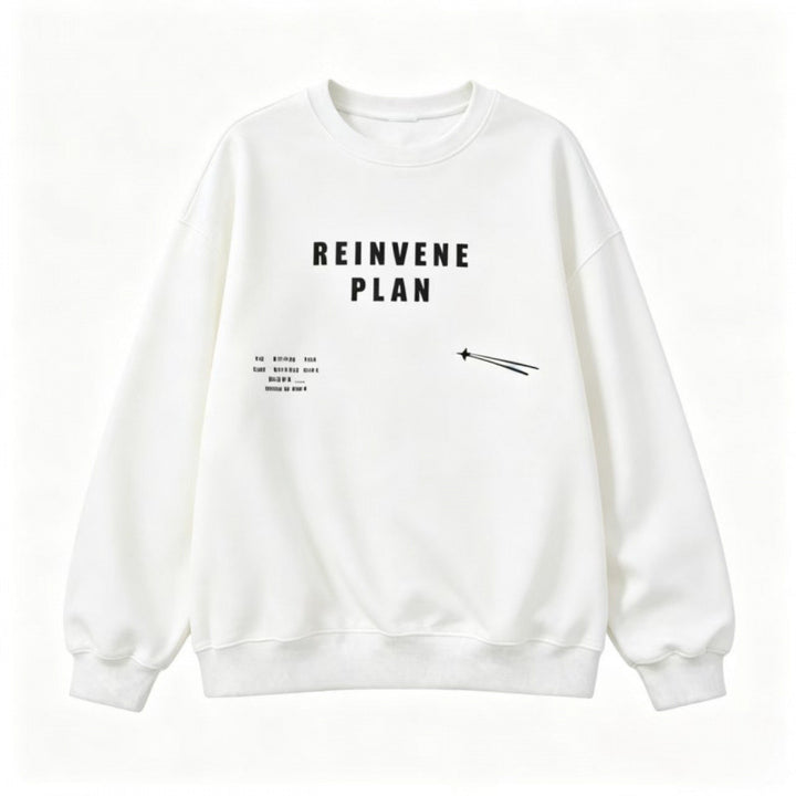 Unisex Oversize Sweatshirt with Round Neck, Statement Print and French Terry Inner Lining Mune Fashion