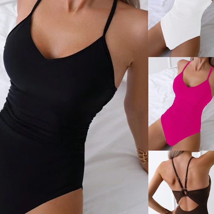 Women Elegant Jumpsuit with Adjustable Spaghetti Straps Mune Fashion