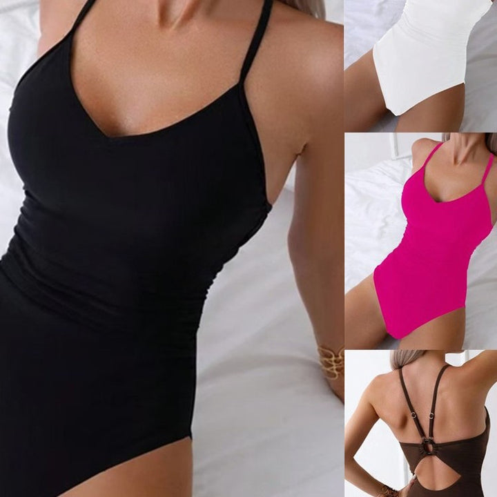 Women Elegant Jumpsuit with Adjustable Spaghetti Straps Mune Fashion