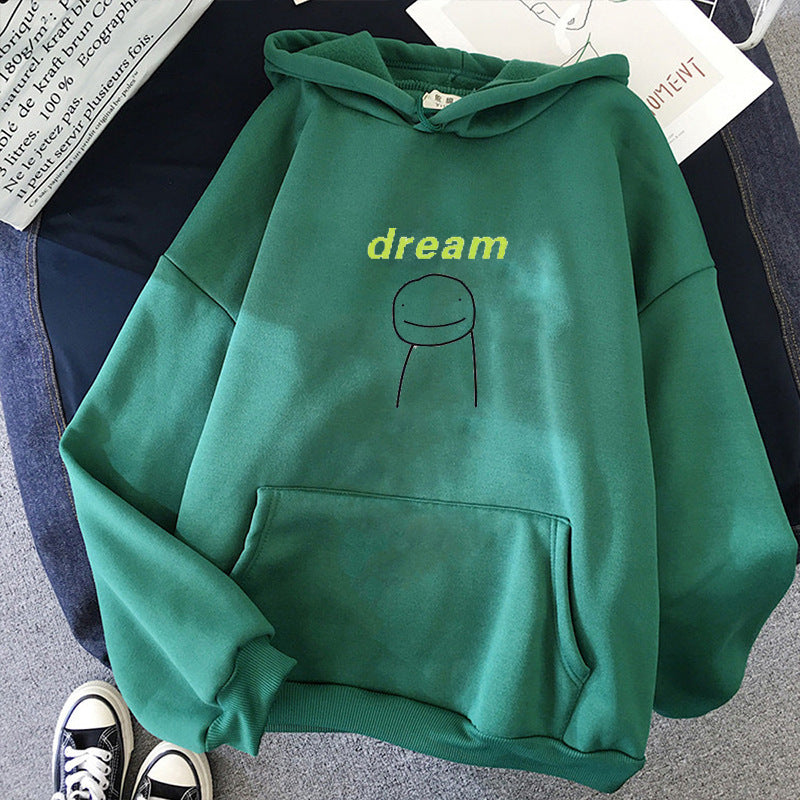 Unisex Oversized hoodie with minimalist smiley print, soft fleece lining, and practical kangaroo pocket Mune Fashion