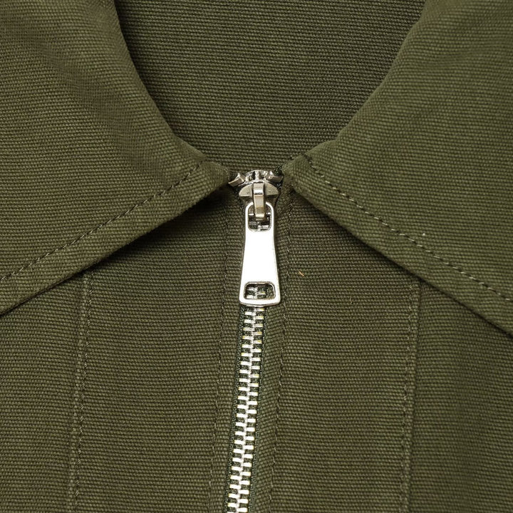 Women's Short Utility Blouson with Front Zip, Flap Pockets and Waist Gathered Drune