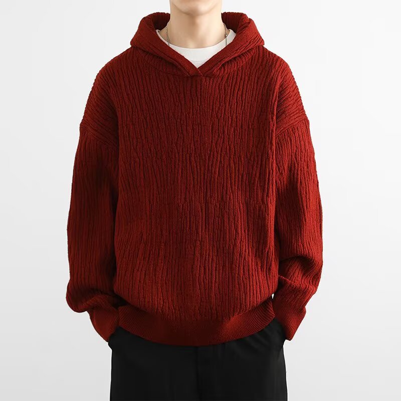Men's Casual Hoodie with Textured Surface Mune Fashion