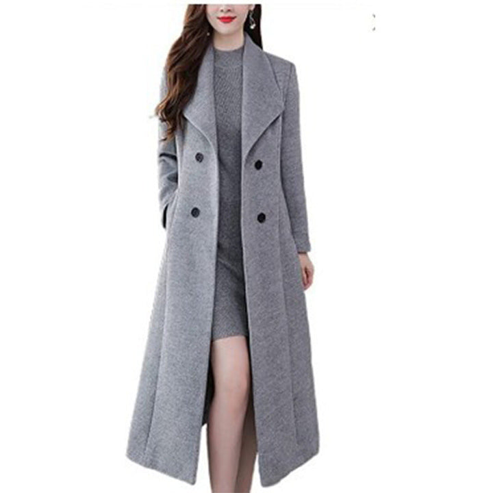 Ladies Long Wool Coat Mune