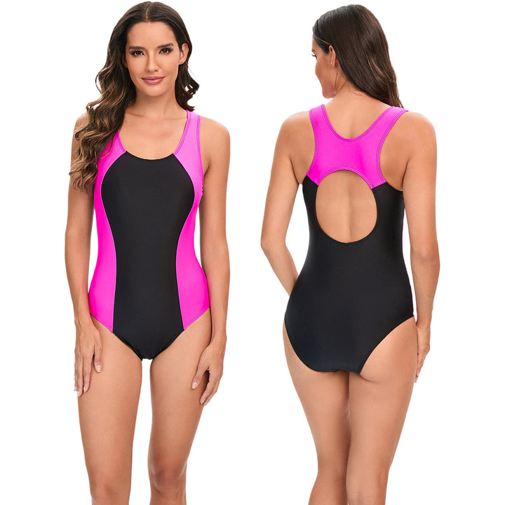 Women's sporty swimsuit with modern cut and breathable inserts Mune Fashion