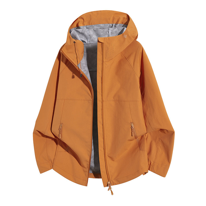 Women's Weatherproof Hooded Jacket with Ventilated Collar Mune Fashion