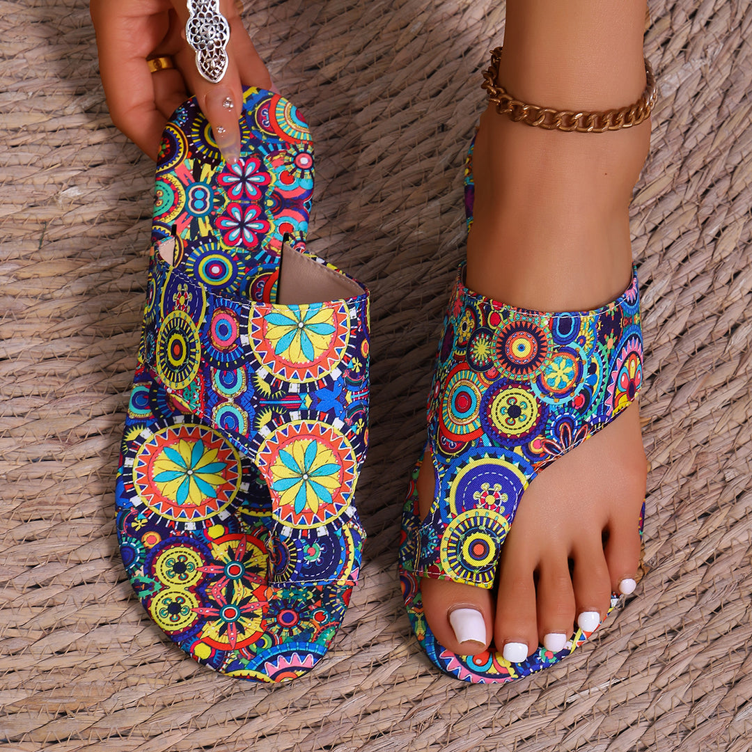 Ladies Boho Flip-Flop Sandals with Ergonomic Footbed Mune Fashion
