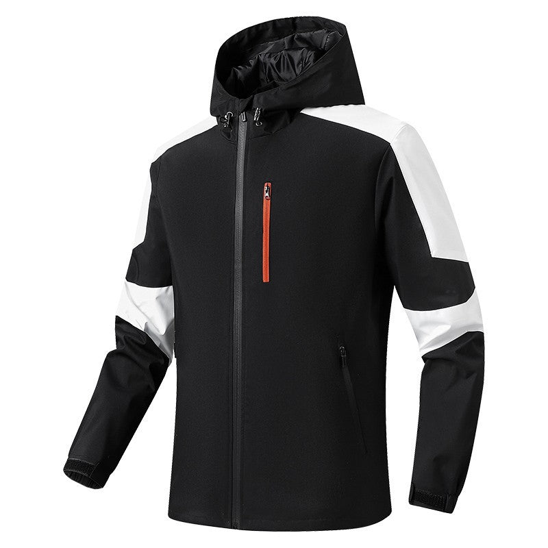 Men's Breathable Softshell-Hardshell Hybrid Jacket with Hood and Waterproof Zipper Pockets Mune Fashion