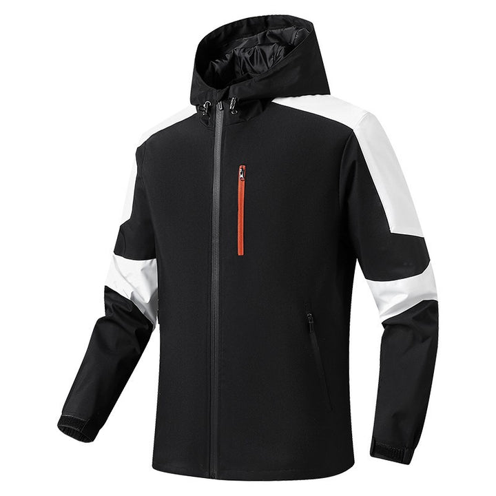 Men's Breathable Softshell-Hardshell Hybrid Jacket with Hood and Waterproof Zipper Pockets Mune Fashion