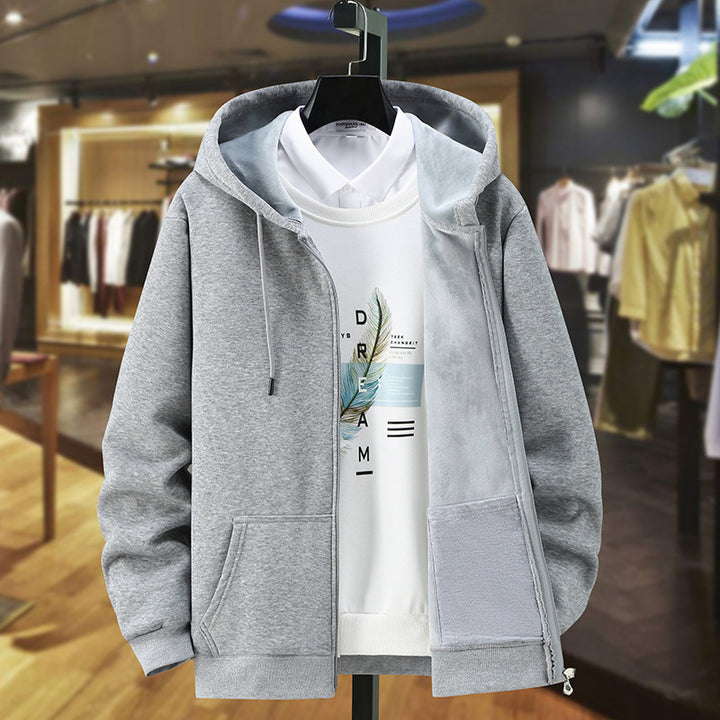 Mune | Casual Autumn Full Zip Hoodie with Drawstring for Men