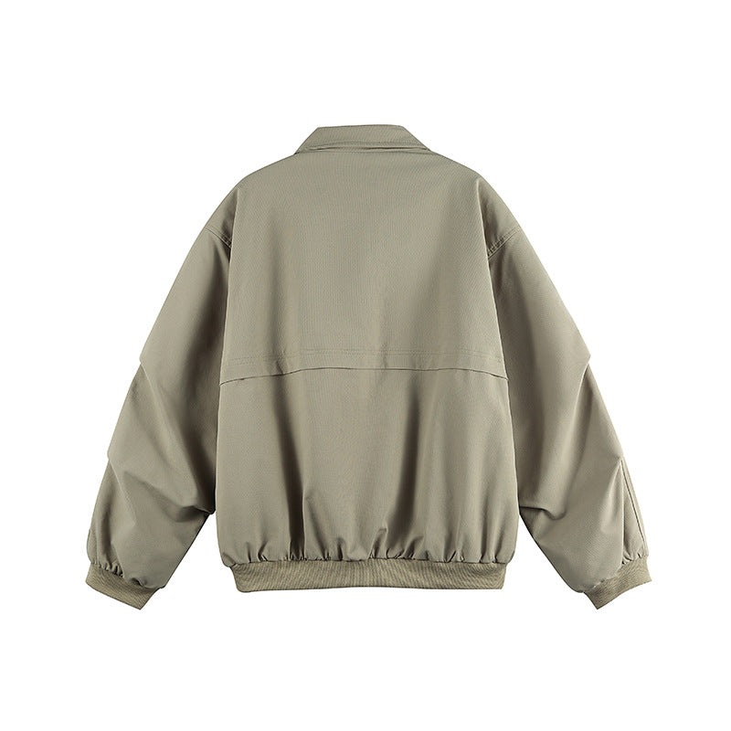 Unisex Oversize Utility Bomber Jacket with concealed zipper and elastic cuffs Mune Fashion