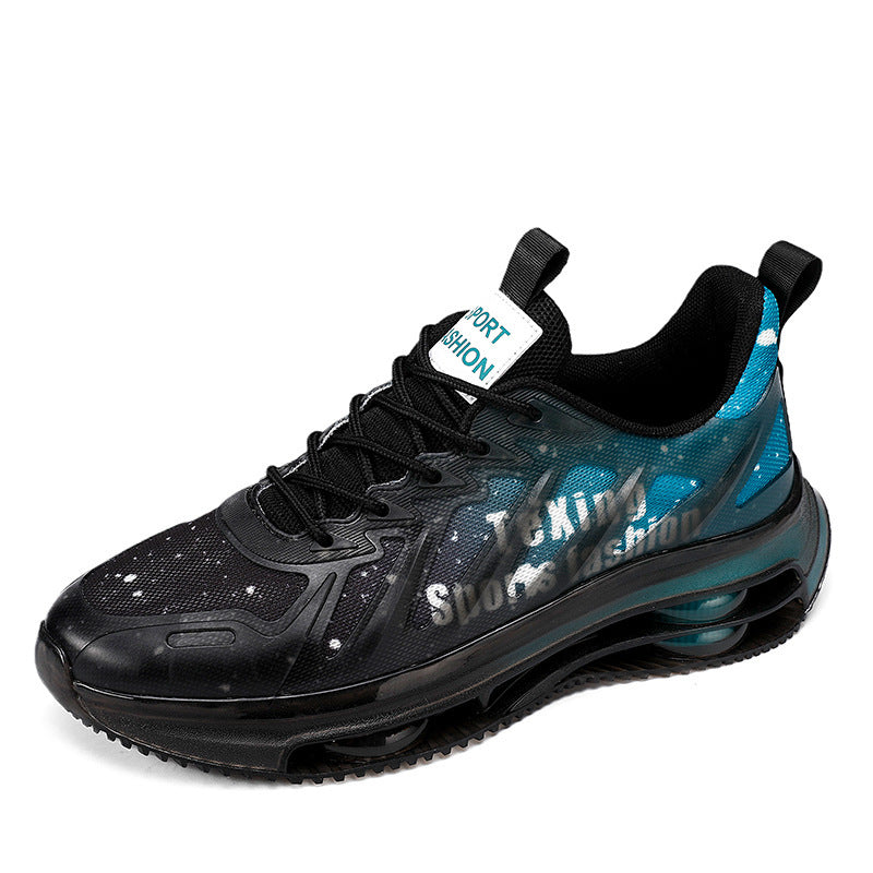 Unisex futuristic air-cushioned sneakers with transparent TPU upper material and visible hollow core platform sole Mune Fashion