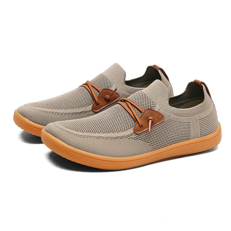 Men's breathable knit slip-on sneakers with elastic entry and cushioned lightweight sole Mune Fashion