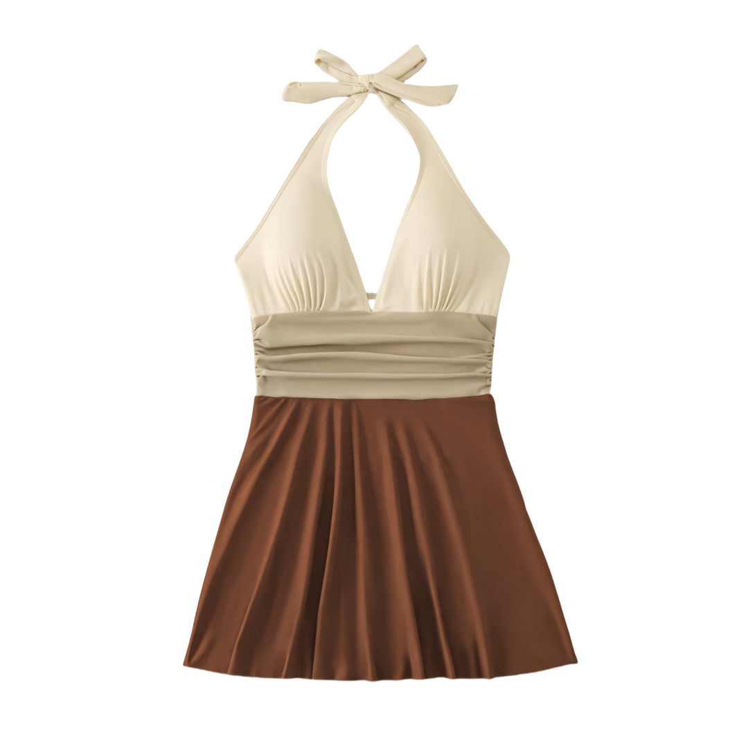 Women's Flowing Swimsuit with Deep V-Neck Mune Fashion