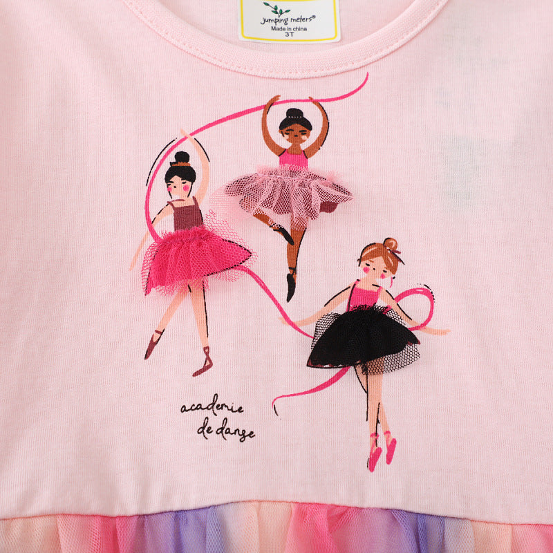 Girls Tulle Dress with Ballerina Motif Mune Fashion
