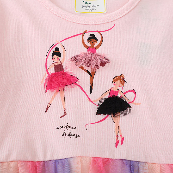Girls Tulle Dress with Ballerina Motif Mune Fashion