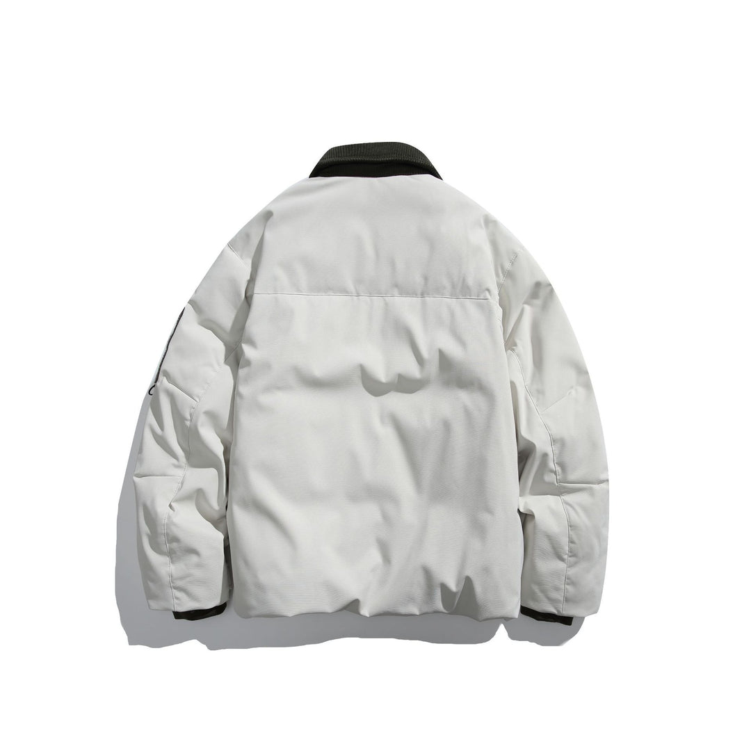 Men's insulated field jacket in workwear style with cord collar, elbow patches, and patch pockets Mune Fashion