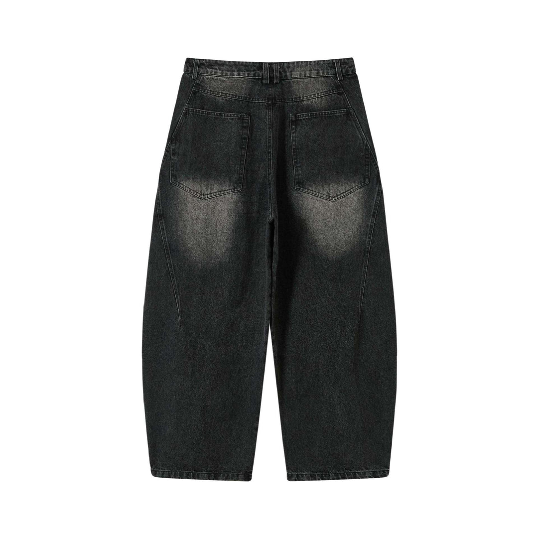Women's High-Waisted Loose-Fit Utility Denim Culotte with Quilted Pocket Inserts Mune Fashion
