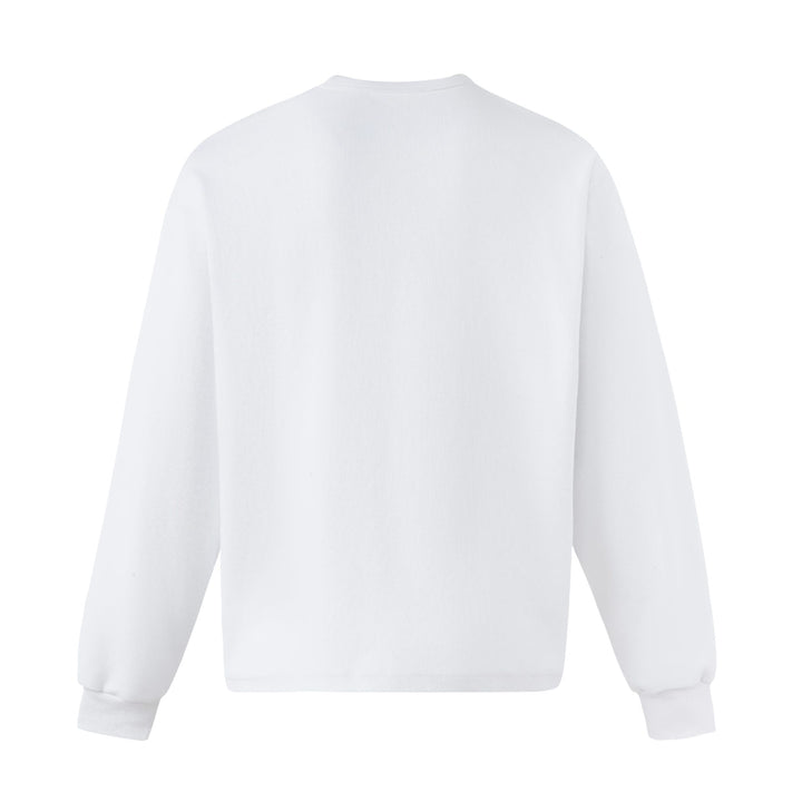 Unisex Oversized Sweatshirt with short Henley placket and blurred graphic print Mune Fashion