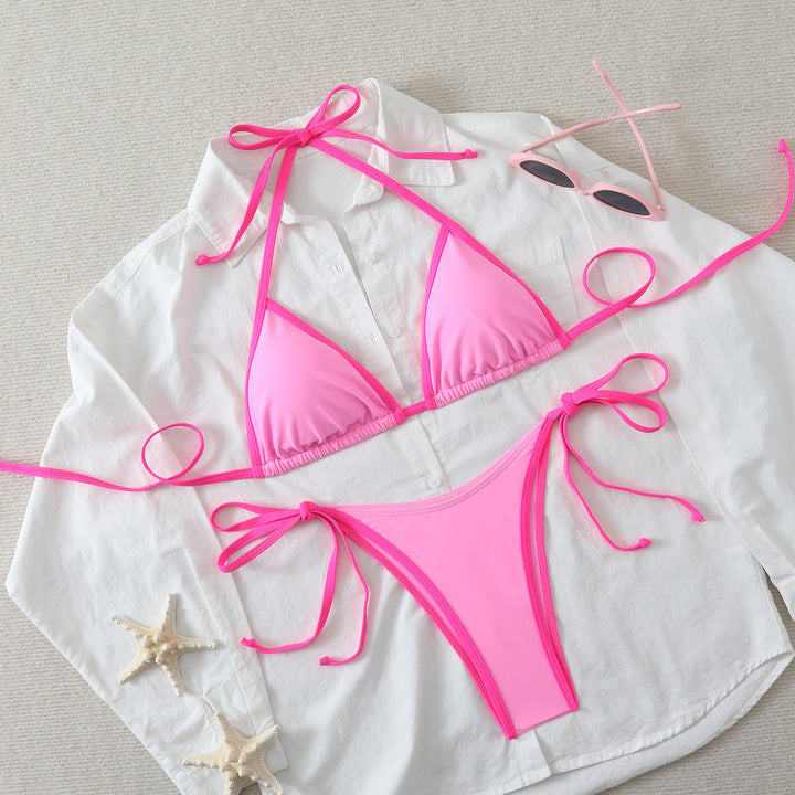 Ladies Triangle Bikini with elegant bows Mune Fashion