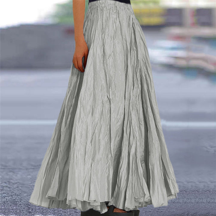 Ladies nan further maxi skirt with wrinkled look and elastic waistband Mune Fashion