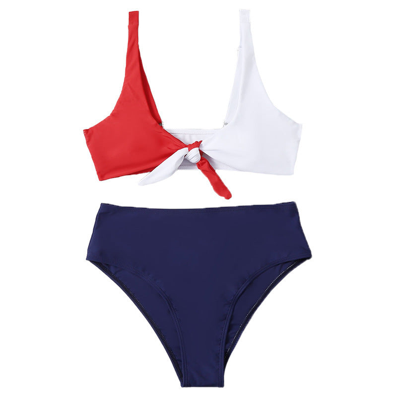 Women's Two-Piece Bikini Set with Fashionable Knot Design Mune Fashion