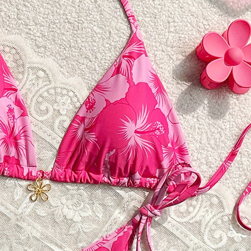 Ladies triangle bikini with elegant ties Mune Fashion