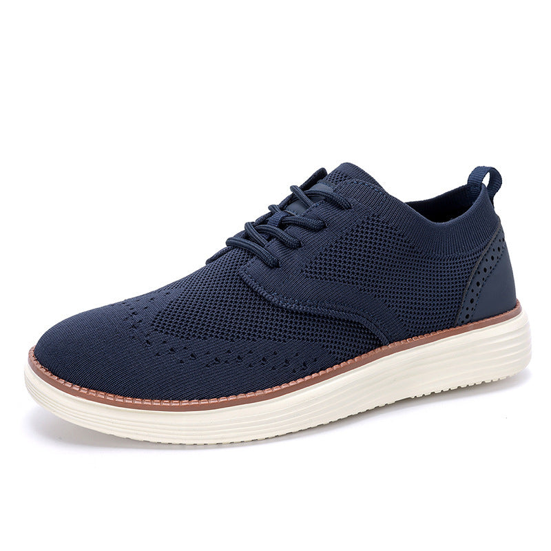 Men's knitted Oxford sneaker with wingtip perforation and feather-light EVA sole Mune Fashion