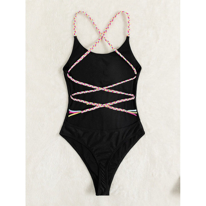Women's One-Piece Swimsuit with Refined Strap Details Mune Fashion