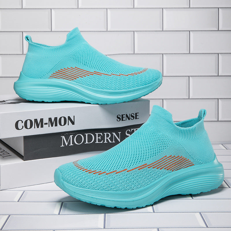 Men's sock-like knitted sneakers with seamless upper and shock-absorbing sole Mune Fashion