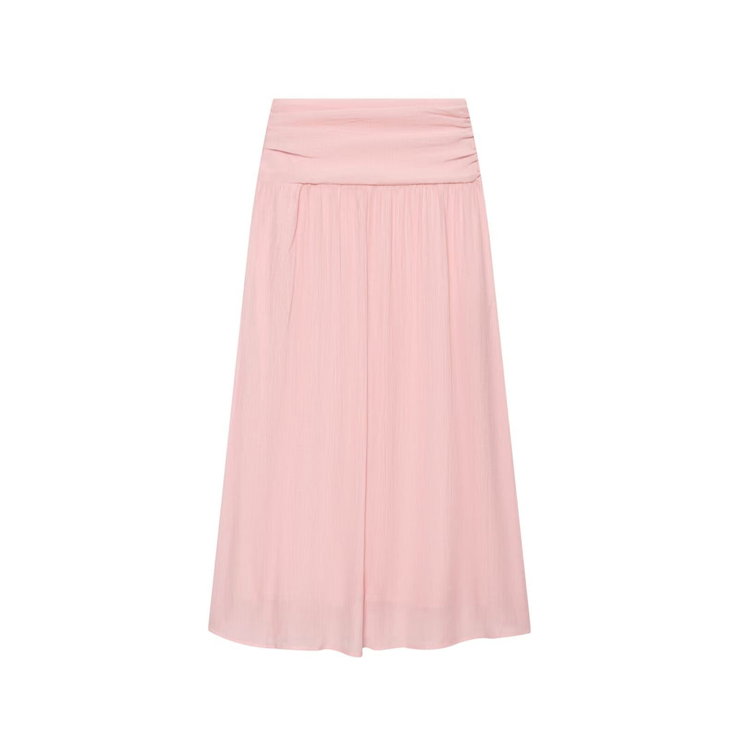 Women's Lightweight Pleated Crop Top with Ruffled Collar and Drawstring Mune Fashion