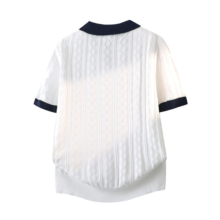 Women Elegant Polo Short Sleeve Shirt Mune Fashion