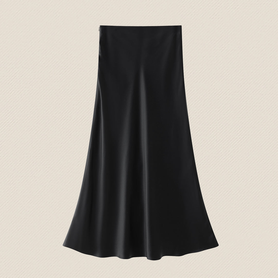 Women's Flowing Maxi Skirt made of high-quality Satin Mune Fashion