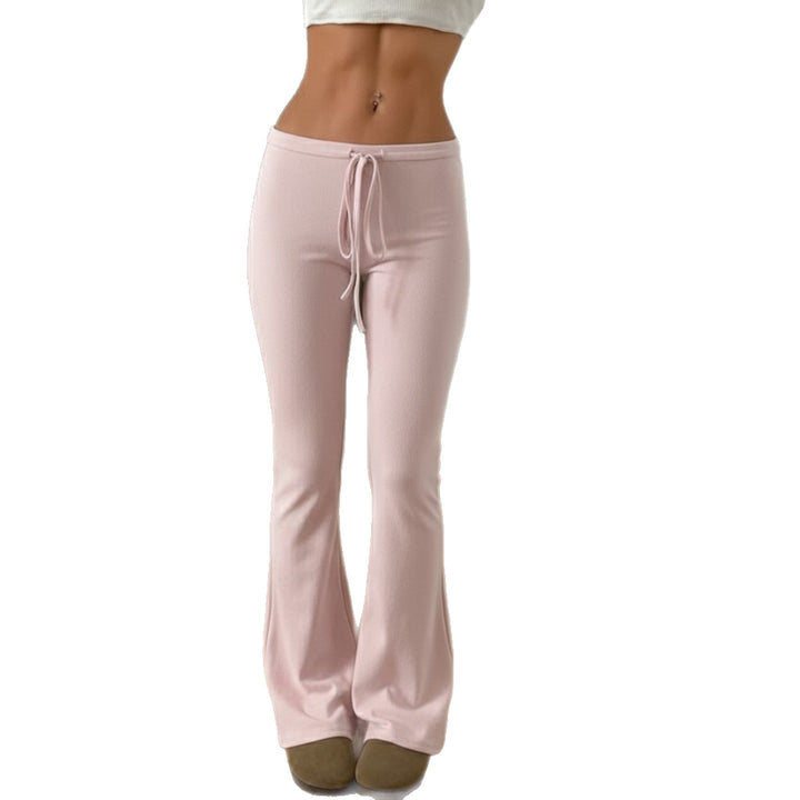Women's wide-leg lounge pants with drawstring, high comfort waistband and soft jersey drape Mune Fashion