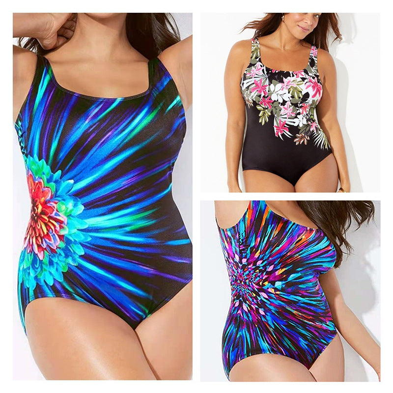 Women One-Piece Swimsuit with Floral Design Mune Fashion