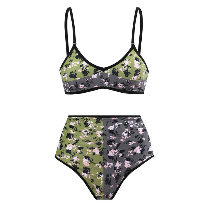 Women's High-Waisted Bikini Set with Floral Design and Comfortable Cut Mune Fashion