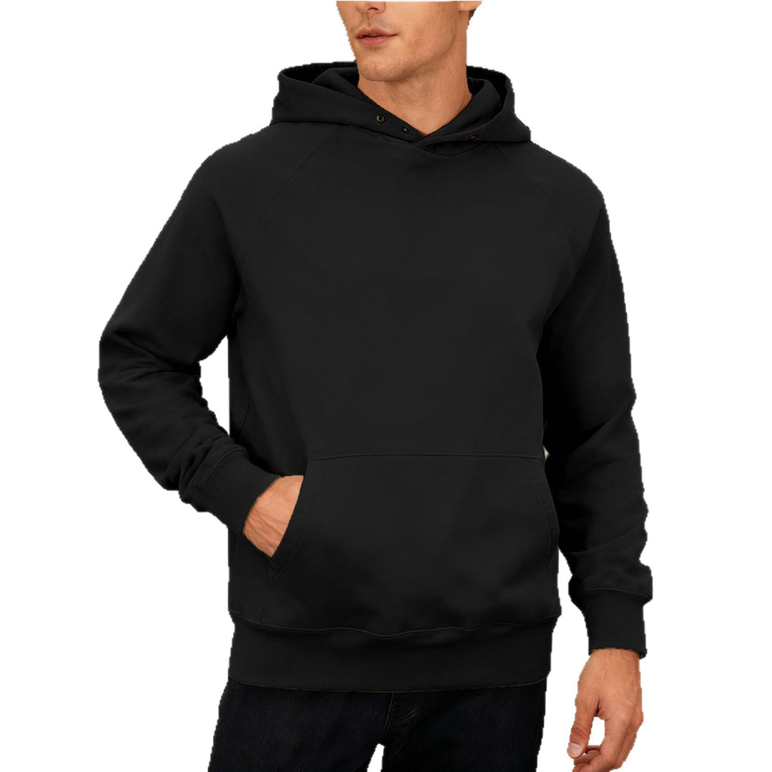 Men's Sweat Fabric Hoodie with Raglan Sleeves, Kangaroo Pocket and Reinforced Hem Mune Fashion