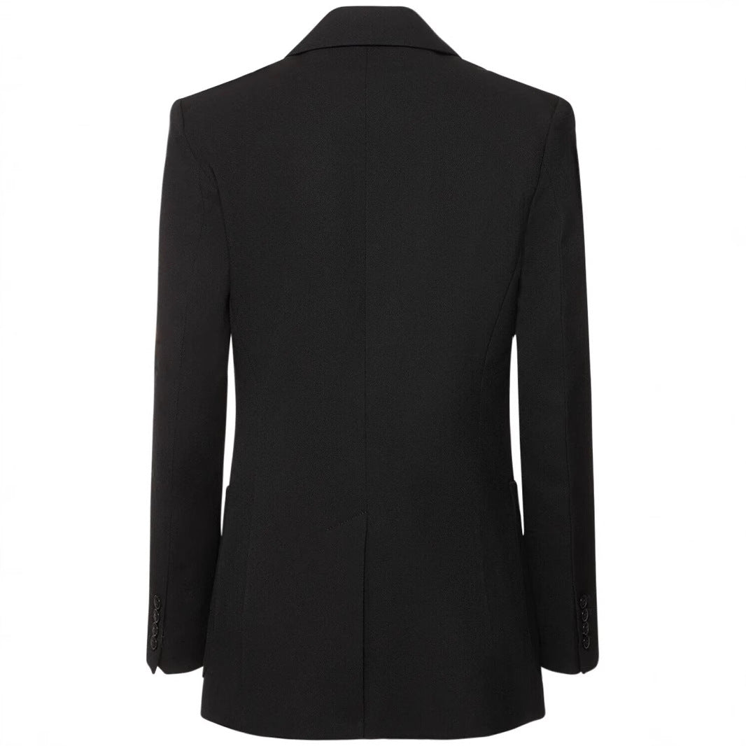 Women Two-Piece Suit Set in Precise Tailoring with Wide Flare and Narrow Shoulder Mune Fashion