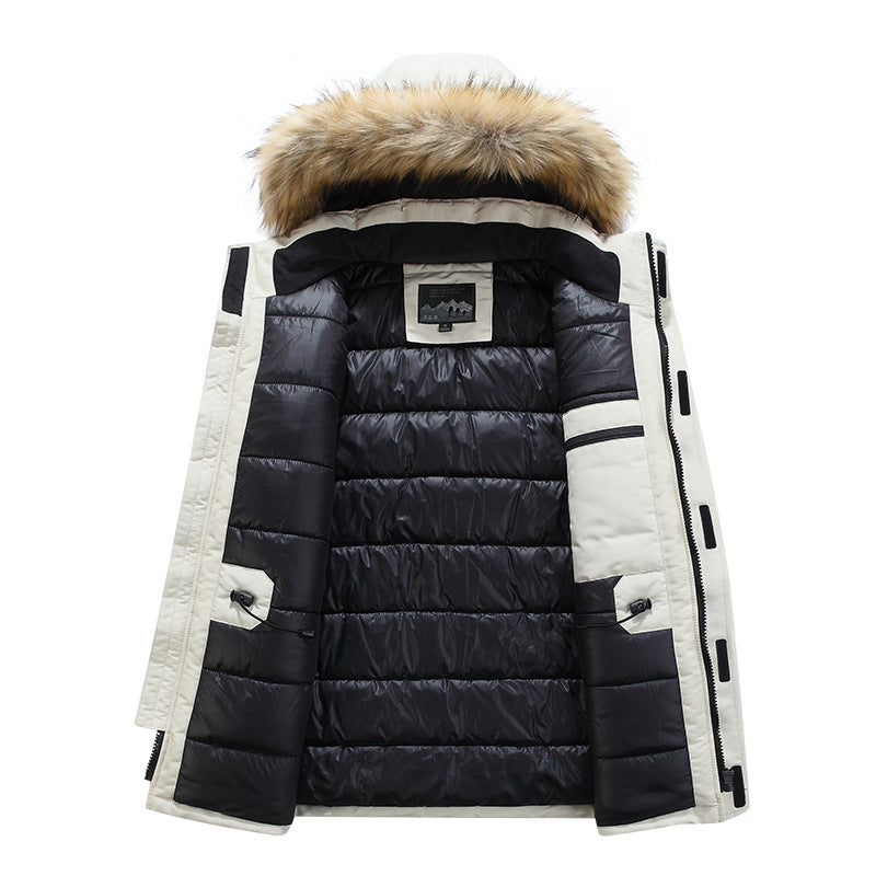 Men's Thermal Insulating Winter Parka with Faux Fur Hood and Functional Lining Mune Fashion