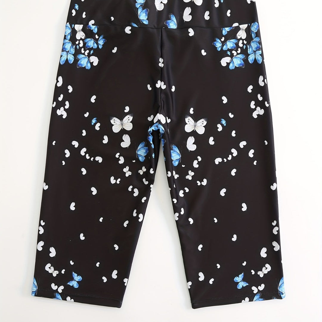 Women's Sporty Swim Shorts with Floral Design Mune Fashion
