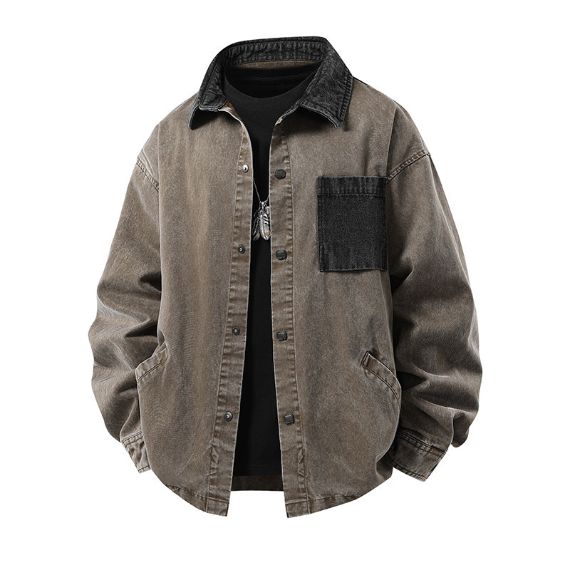 Men's Trendy Denim Shirt Jacket Mune Fashion