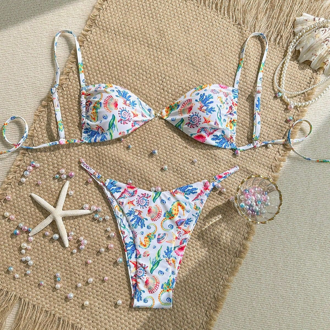 Women Leopard Print Bikini Set with Adjustable Straps Mune Fashion