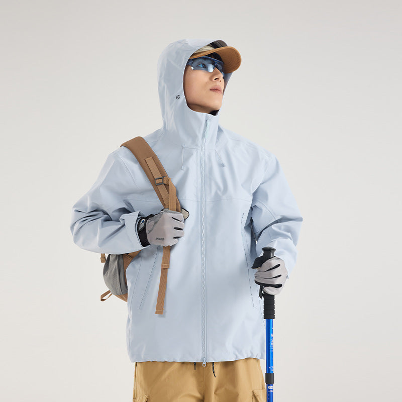 Men's Waterproof Softshell Outdoor Jacket with Adjustable Hood and Breathable Membrane Mune Fashion