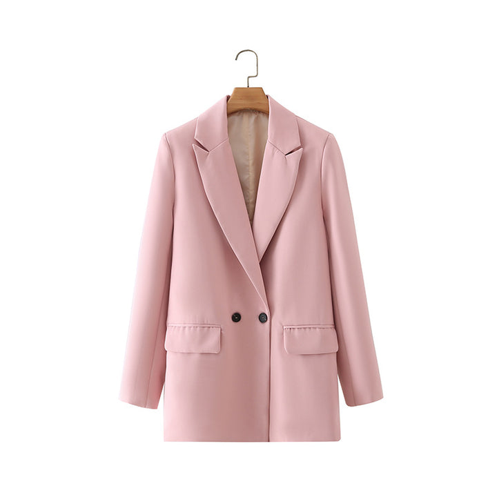 Ladies nan tailored long blazer in oversized look with lapel collar and patch pockets Mune Fashion