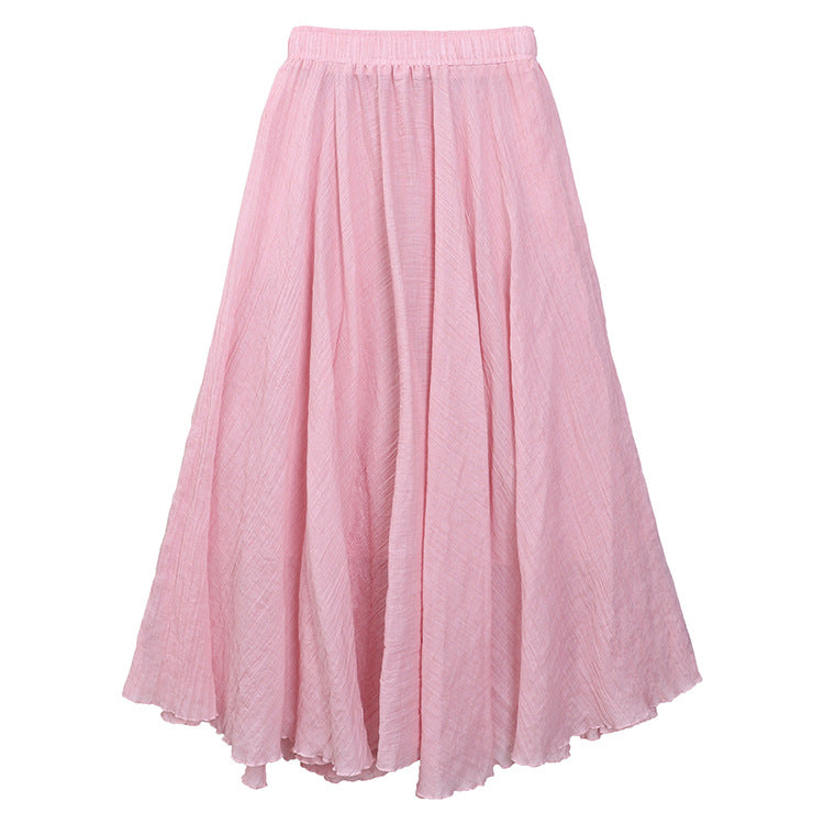 Women's flowing midi maxi skirt with elasticated waistband and elegant circle shape Mune Fashion